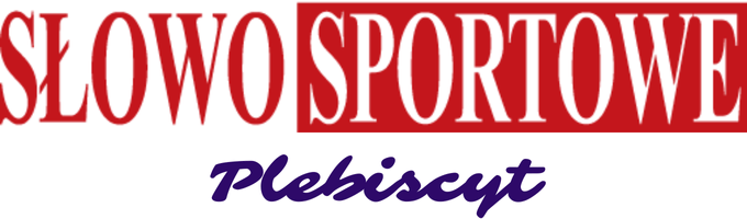 Baner przedstawia logo Słowo sportowe. Pod spodem granatowy napis plebiscyt