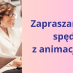 baner przedstawia po lewej stronie osoby śpiewające, po prawej jest napis. zapraszamy do wspólnego spędzenia czasu z animacją czasu wolnego