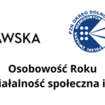 baner, w lewym górny rogu logo gazety wrocławskiej, obok logo PZN, w prawym górnym rogu duży napis 2025 Pod spodem wyśrodkowany napis osobowość roku w kategorii działalność społeczna i charytatywna