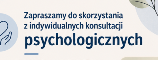 baner do wpisu zawiera tekst: zapraszamy do skorzystanie z indywidualnych konsultacji psychologicznych